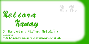 meliora nanay business card